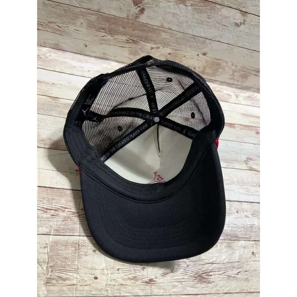 Jordan Youth Trucker Hat One-Size Snapback Adjustable Black Jump Man